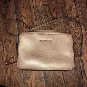 Michael Kors Gold Crossbody Purse